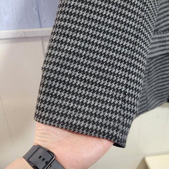 Truth by Republic 3X Light Gray Black Houndstooth One Button Longsleeve Blazer - Picture 6 of 12